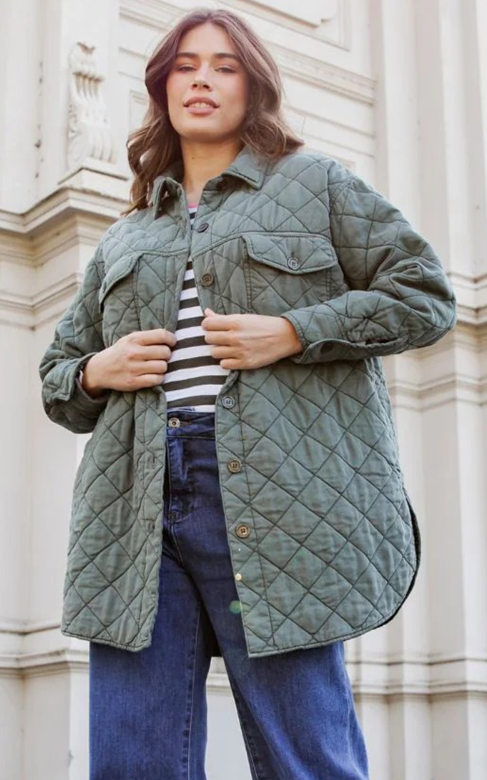 Katie Quilted Shackett product photo.