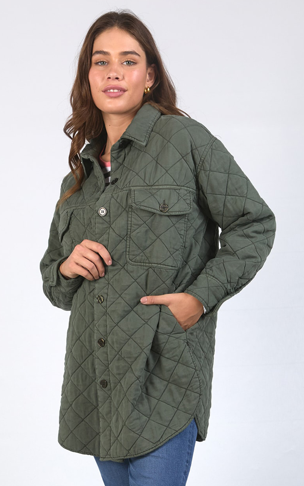 Katie Quilted Shackett product photo.
