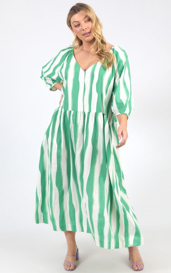 Spritz Stripe Dress product photo.