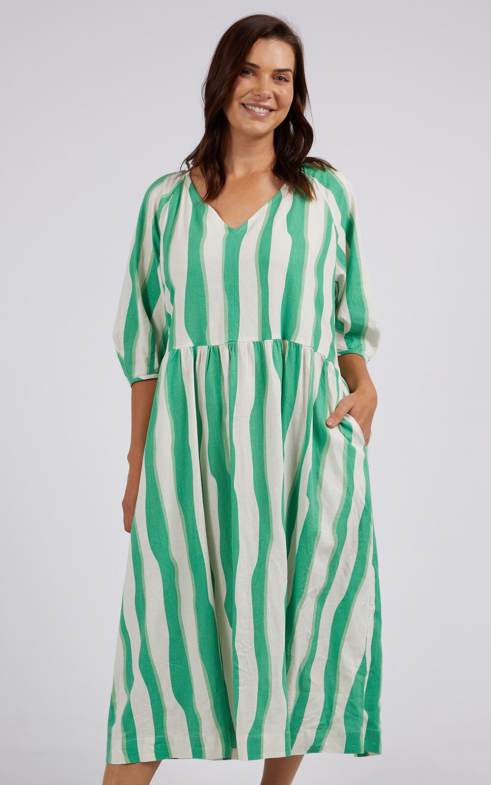 Spritz Stripe Dress product photo.