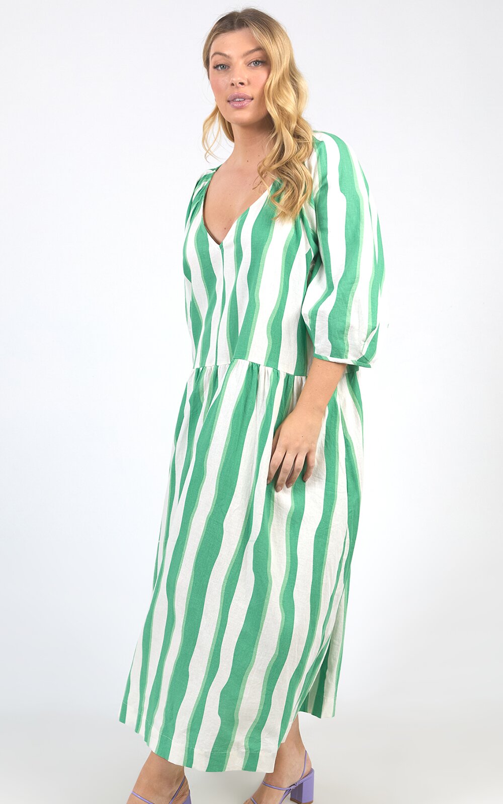 Spritz Stripe Dress product photo.