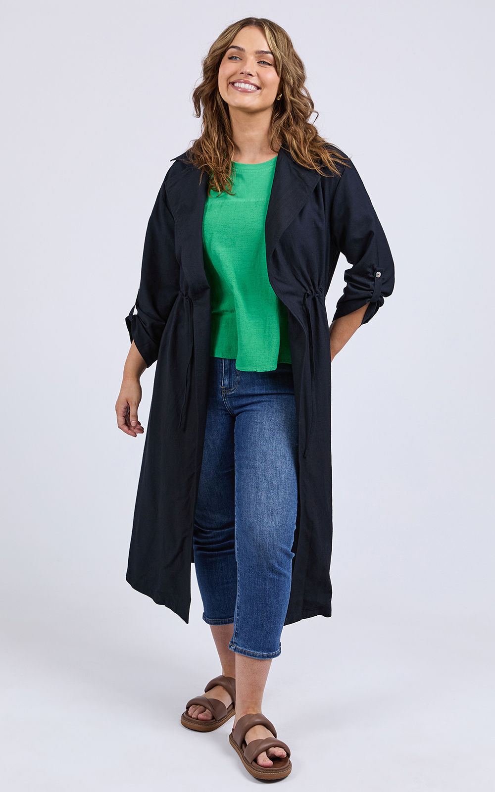 Linen Trench product photo.