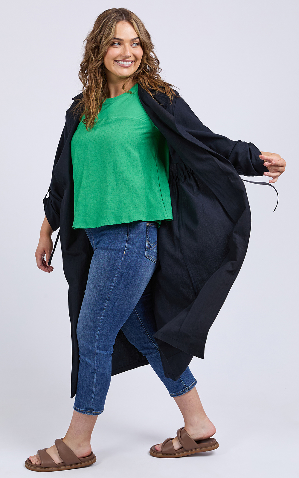 Linen Trench product photo.