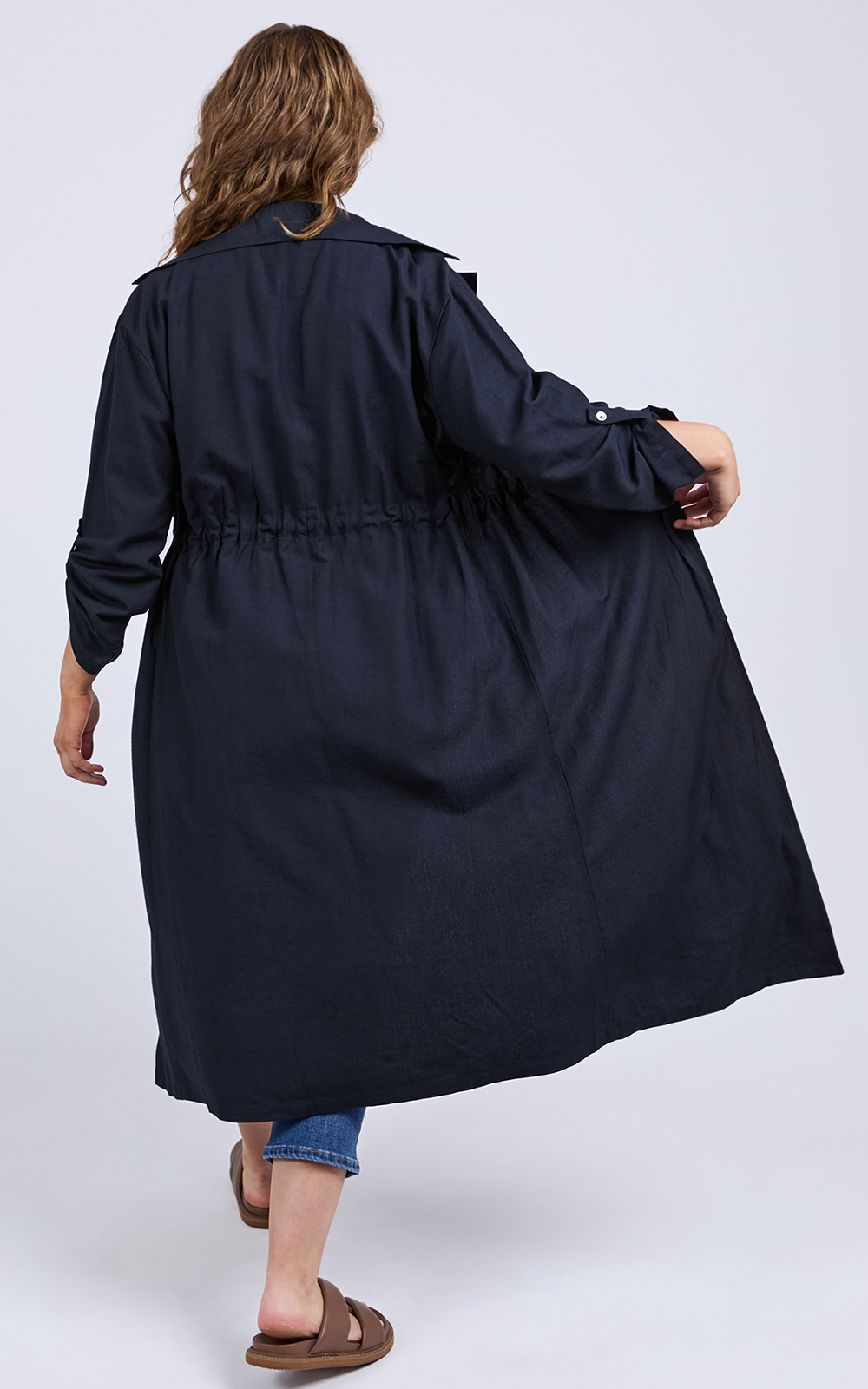 Linen Trench product photo.