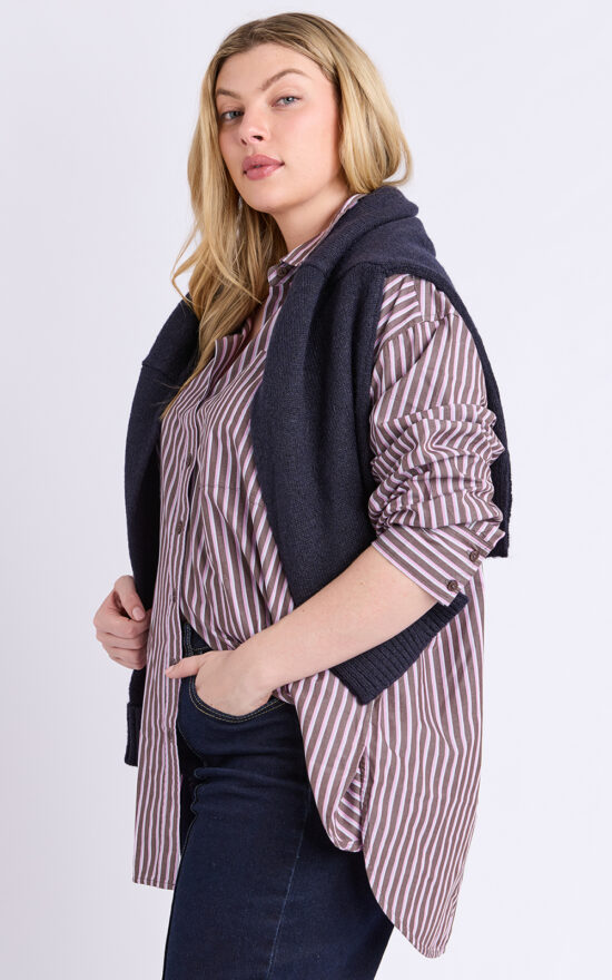 Frankie Striped Shirt product photo.