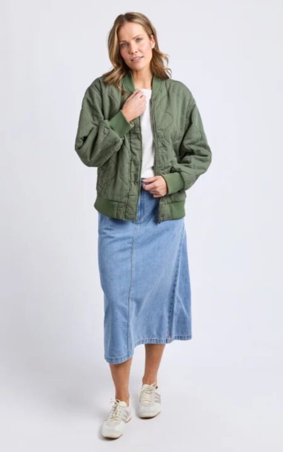 Jean Bomber Jacket product photo.