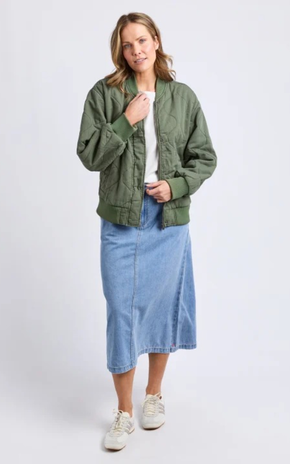 Jean Bomber Jacket product photo.