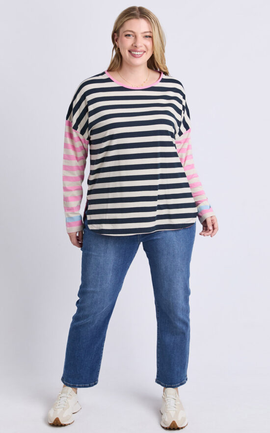 Gaeb Stripe Ls Tee product photo.