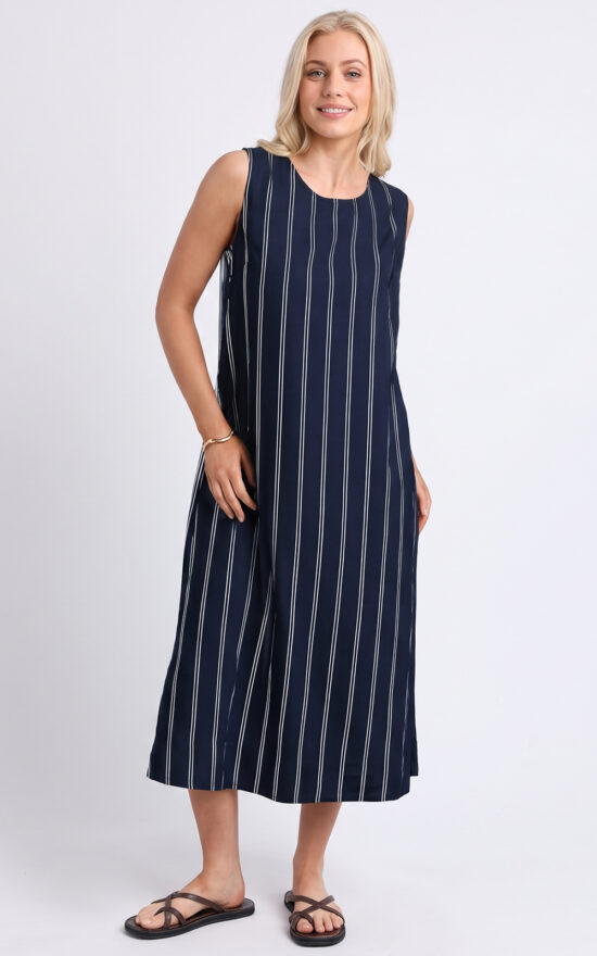 Riley Stripe Dress product photo.
