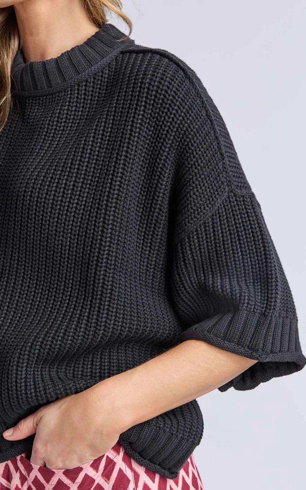 Luela Short Sleeve Knit product photo.