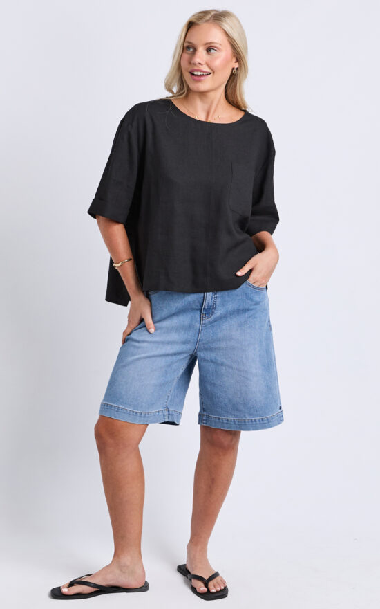 Tilly Woven Tee product photo.