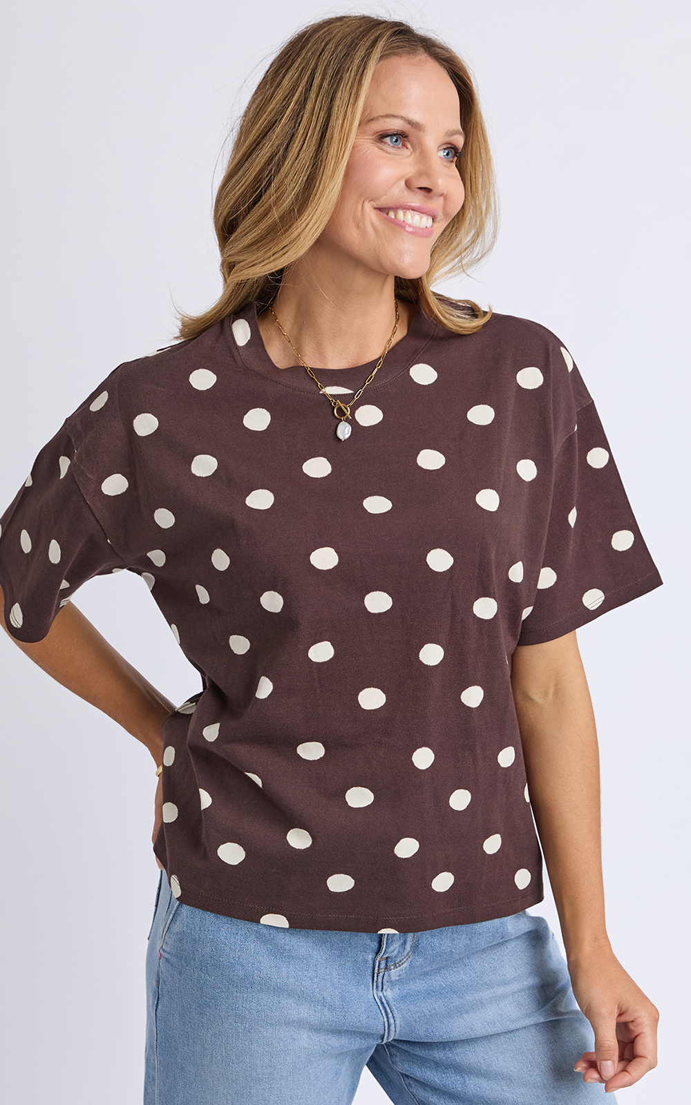 Kim Spot Tee product photo.