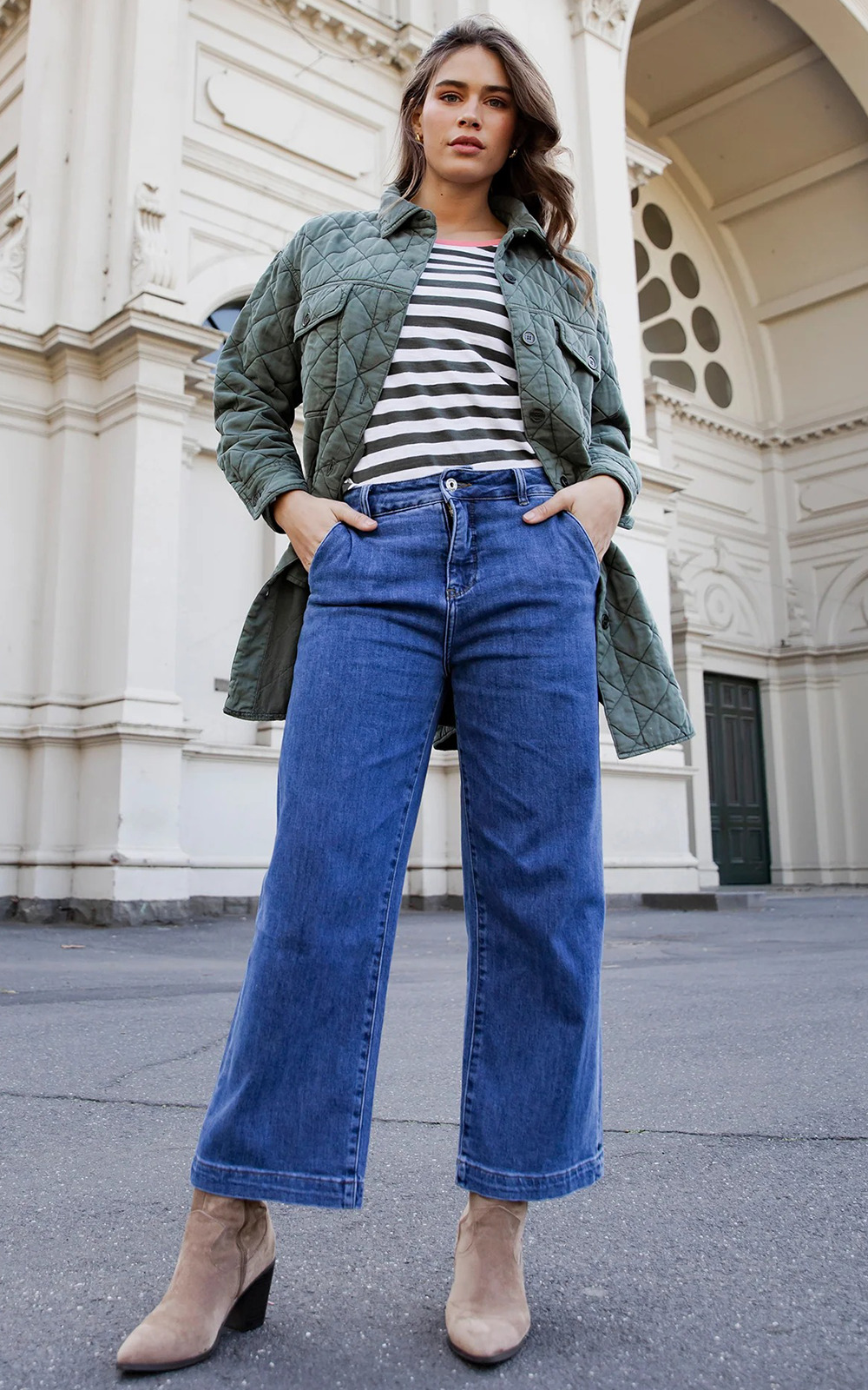 Izzy Wide Leg Jean product photo.