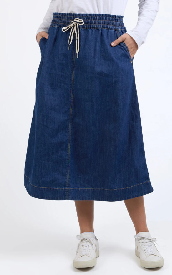 Greta Denim Skirt product photo.