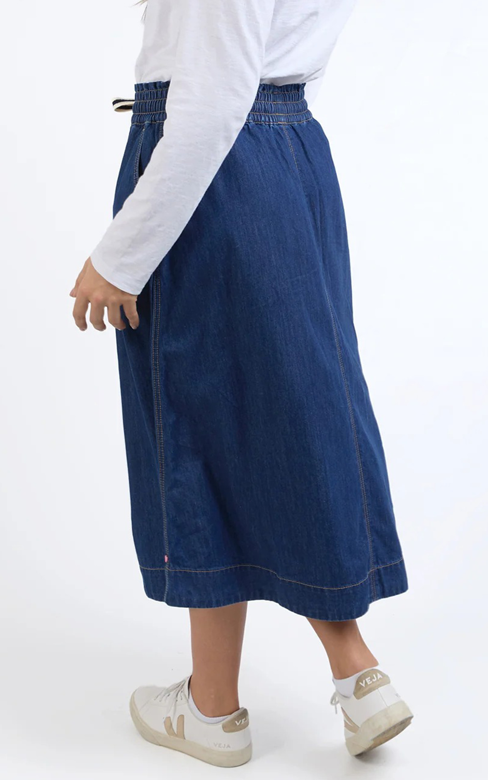 Greta Denim Skirt product photo.