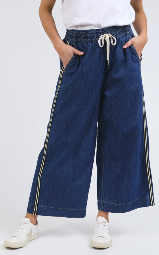 Greta Wide Leg Pant W Side Tape  product photo.