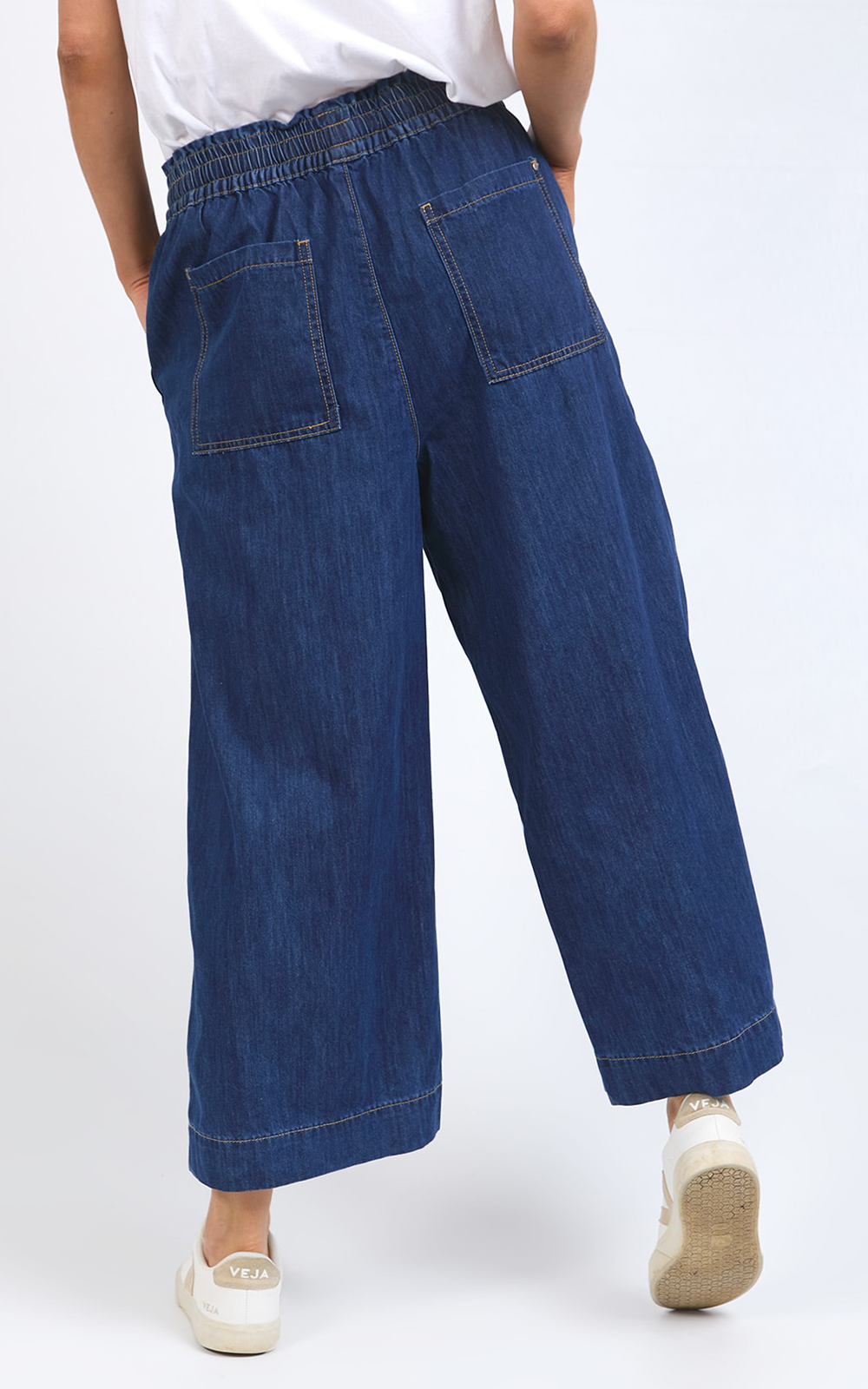 Greta Wide Leg Pant W Side Tape  product photo.