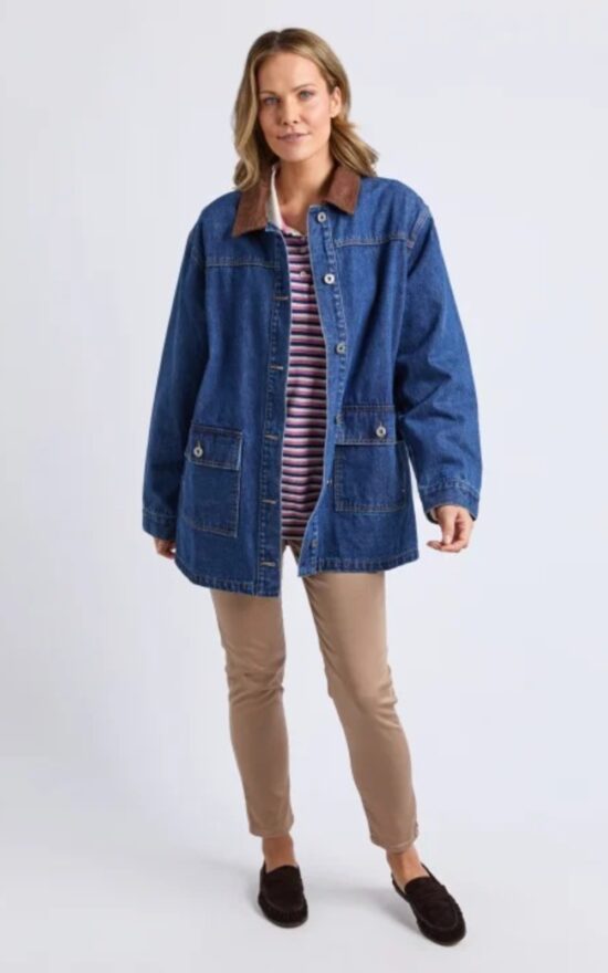 Lilian Denim Barn Jacket product photo.