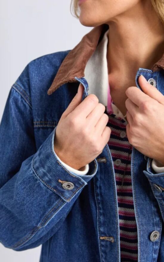 Lilian Denim Barn Jacket product photo.