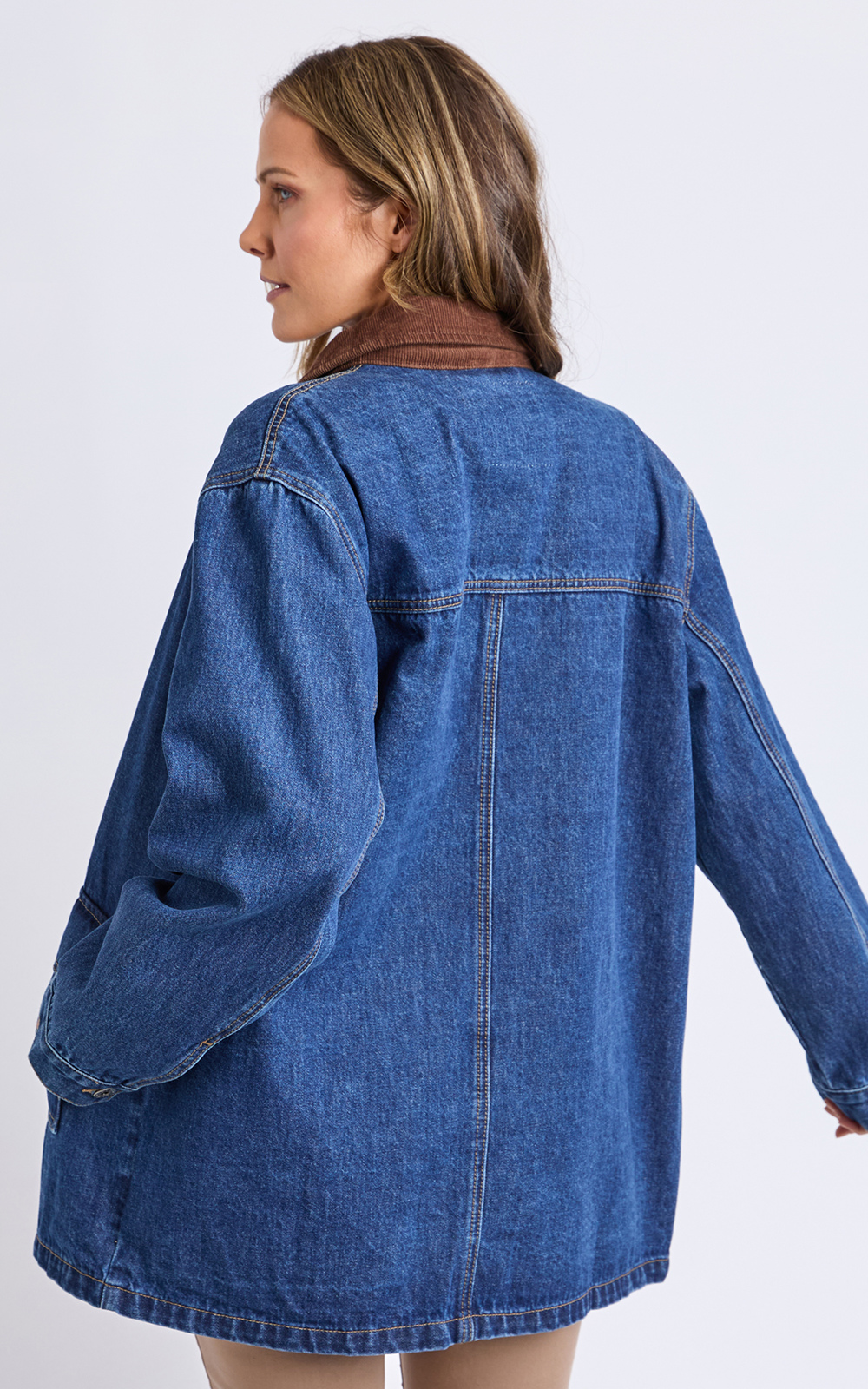 Lilian Denim Barn Jacket product photo.