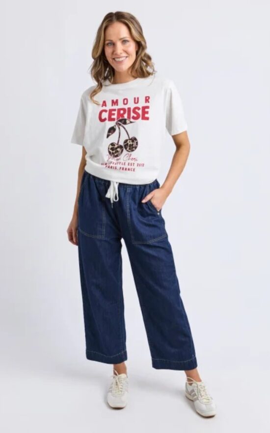 Greta Slim Leg Denim Pant product photo.