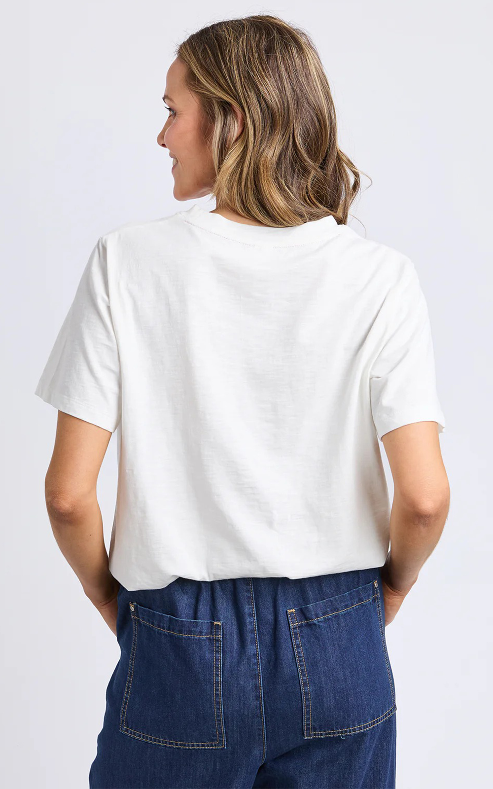 Greta Slim Leg Denim Pant product photo.