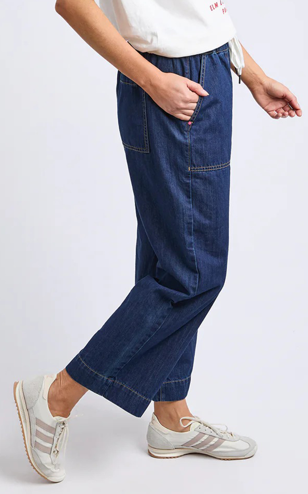 Greta Slim Leg Denim Pant product photo.