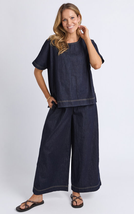 Lolita Denim Top product photo.