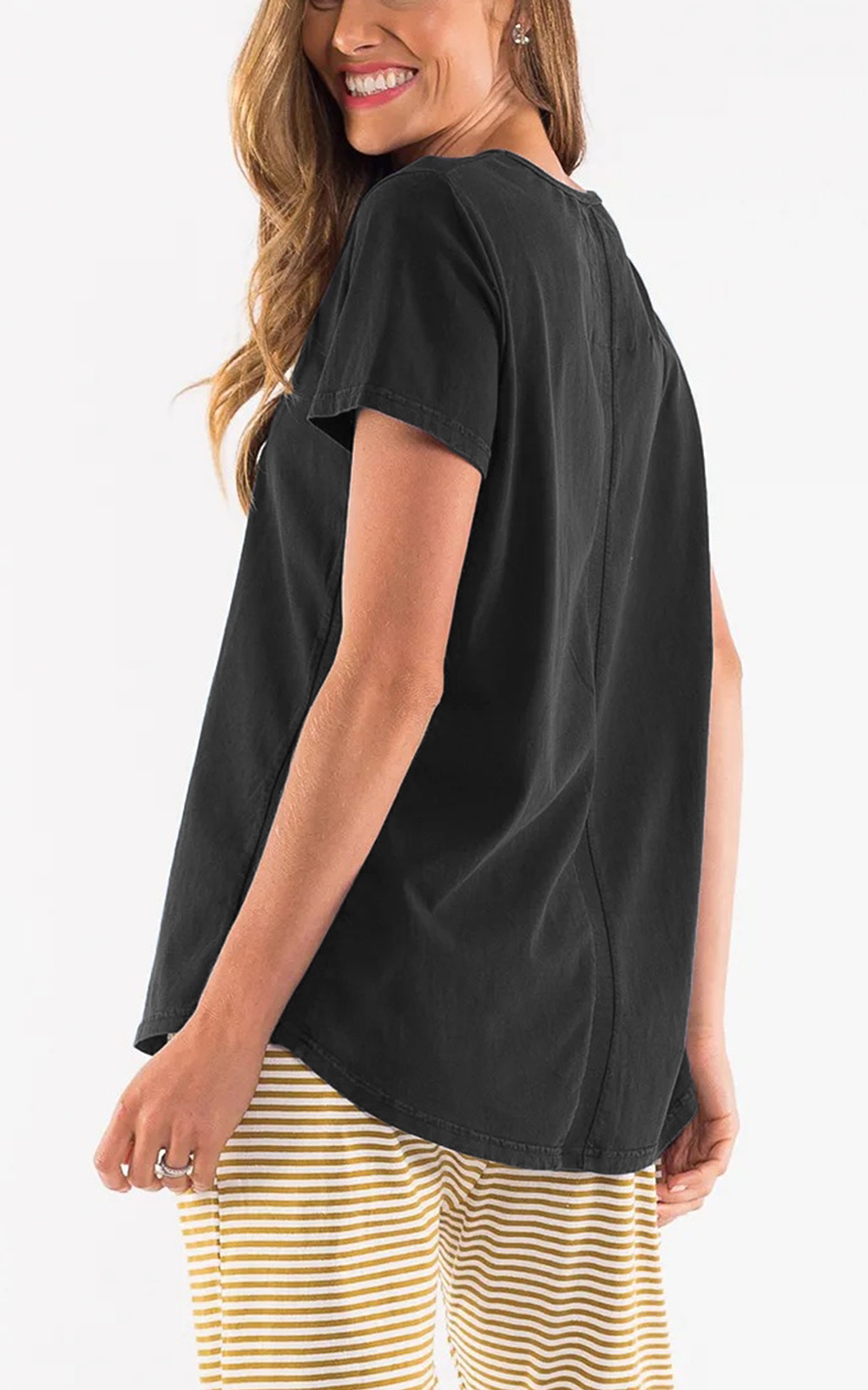 Rib V Neck  product photo.