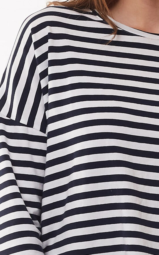 Society Stripe L/S Tee product photo.