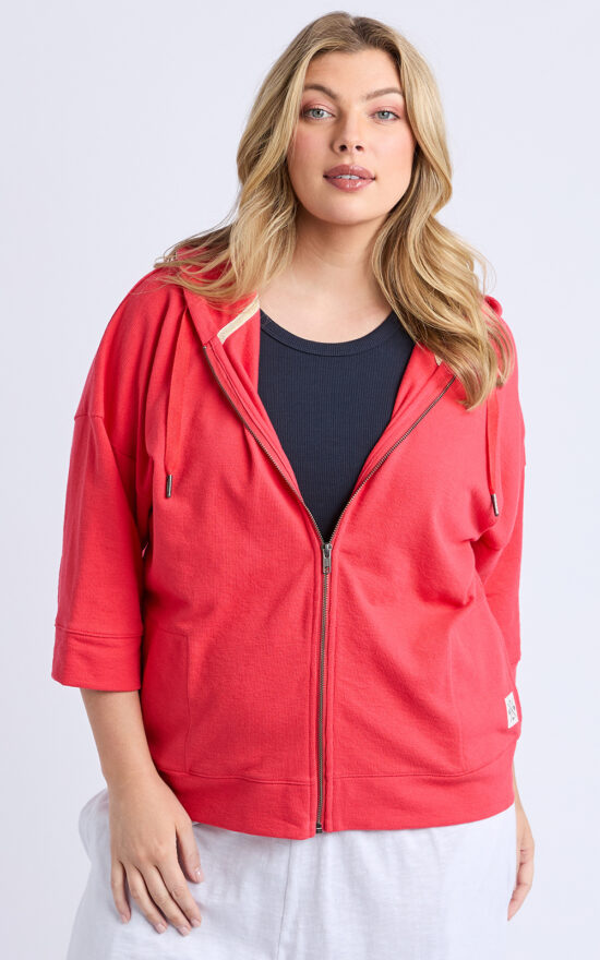 Beachy Zip Hoodie product photo.