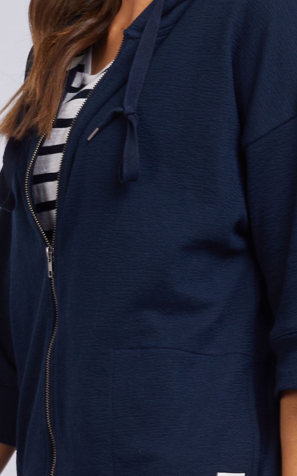Beachy Zip Hoodie product photo.