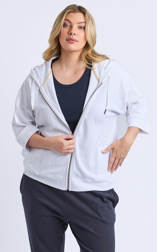 Beachy Zip Hoodie product photo.
