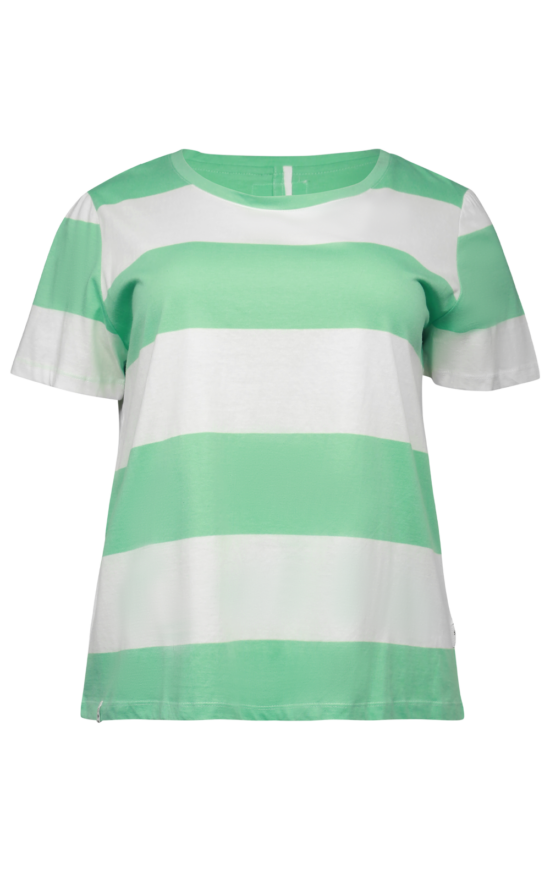 Block Stripe Ss Tee product photo.