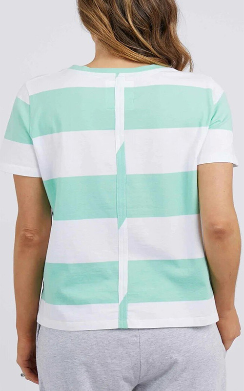 Block Stripe Ss Tee product photo.