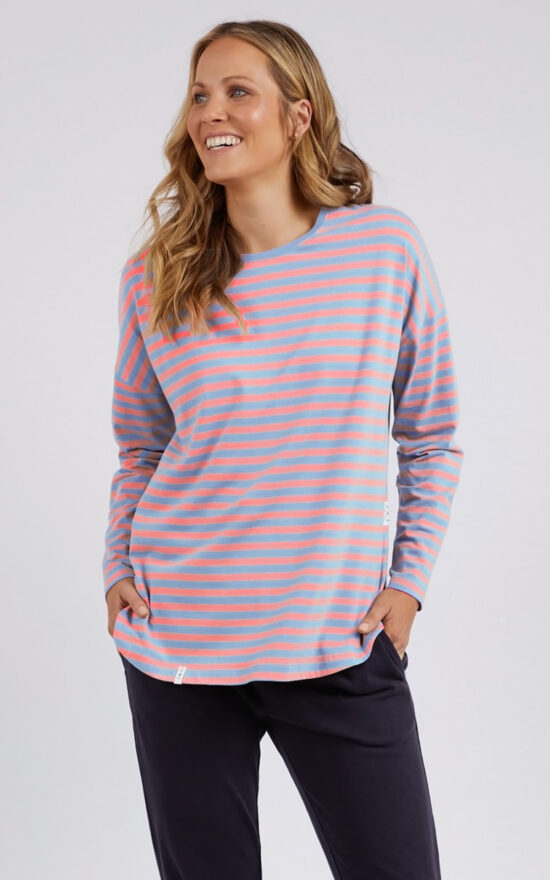 Lauren L/S Stripe Tee product photo.