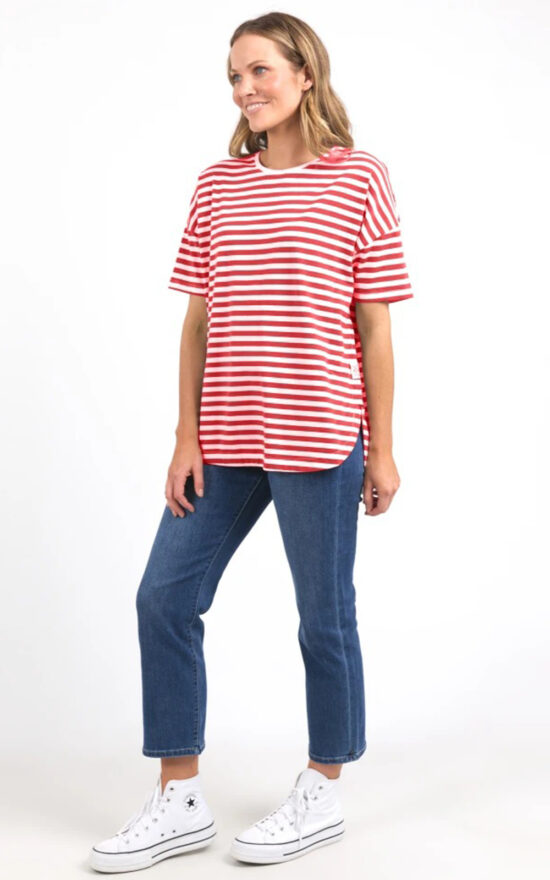 Lauren S/S Tee Stripe product photo.