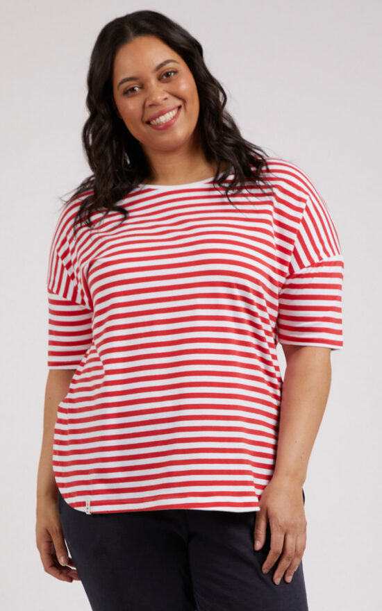 Lauren S/S Tee Stripe product photo.