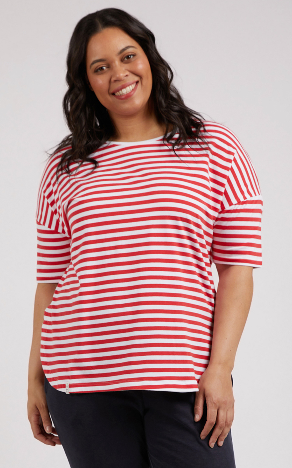 Lauren S/S Tee Stripe product photo.