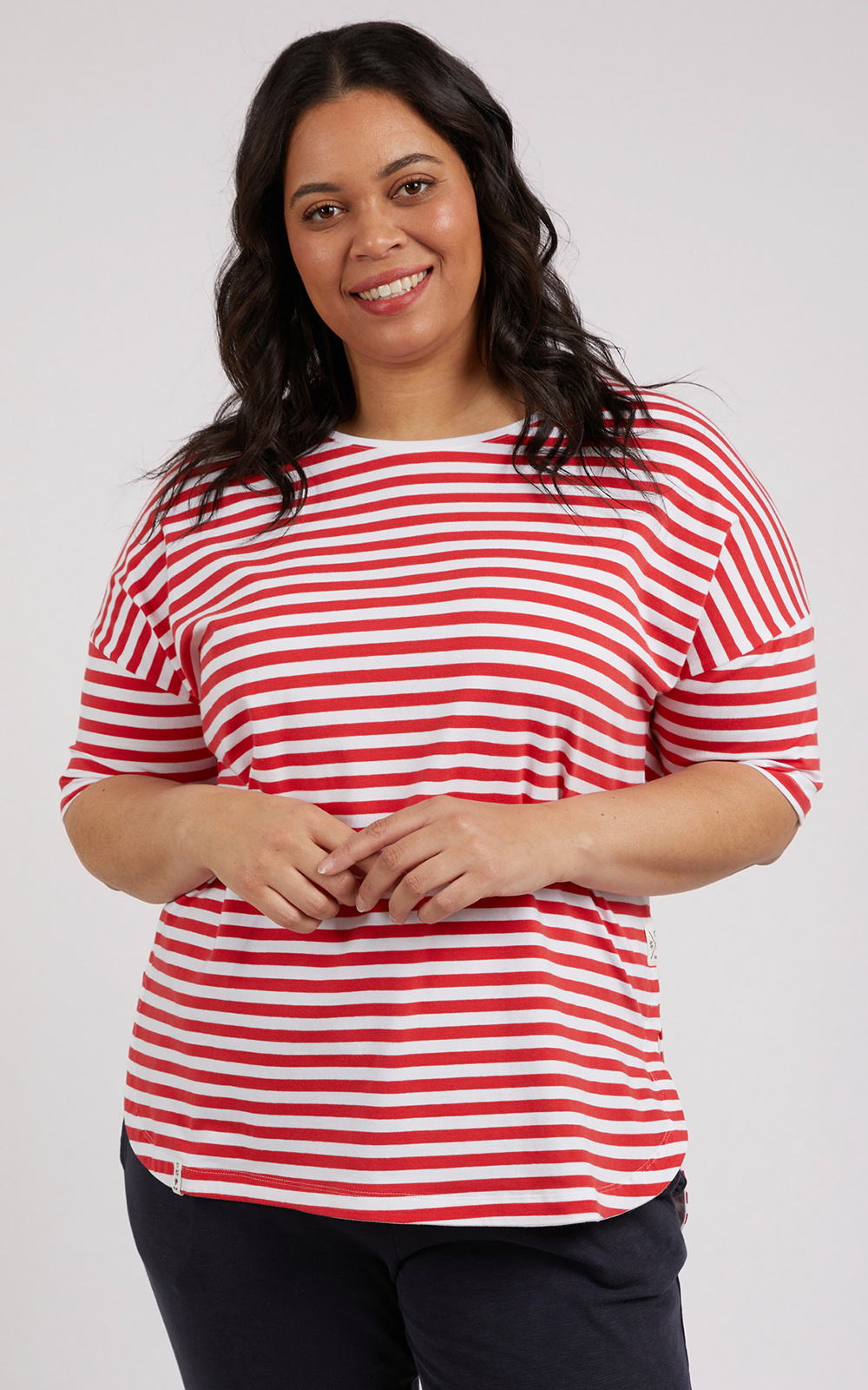 Lauren S/S Tee Stripe product photo.