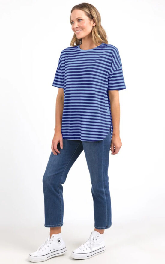 Lauren S/S Tee Stripe product photo.