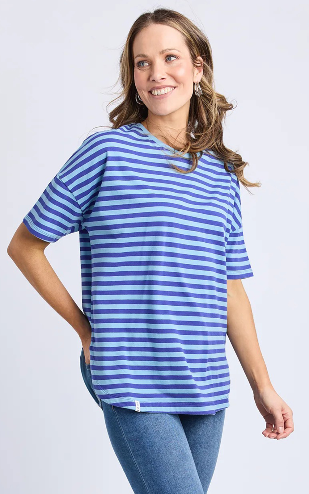 Lauren S/S Tee Stripe product photo.