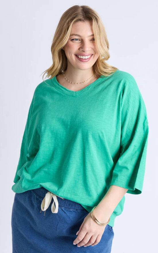 Mazie Vee Neck product photo.