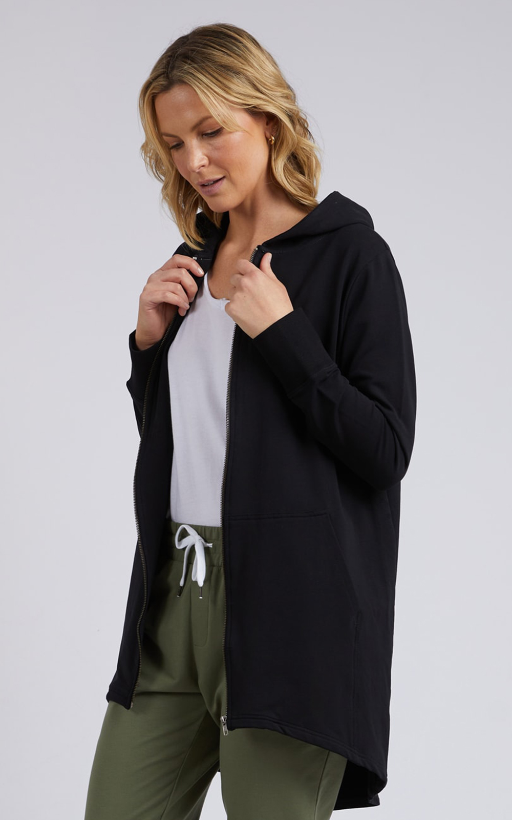 Mara Zip Hoodie product photo.