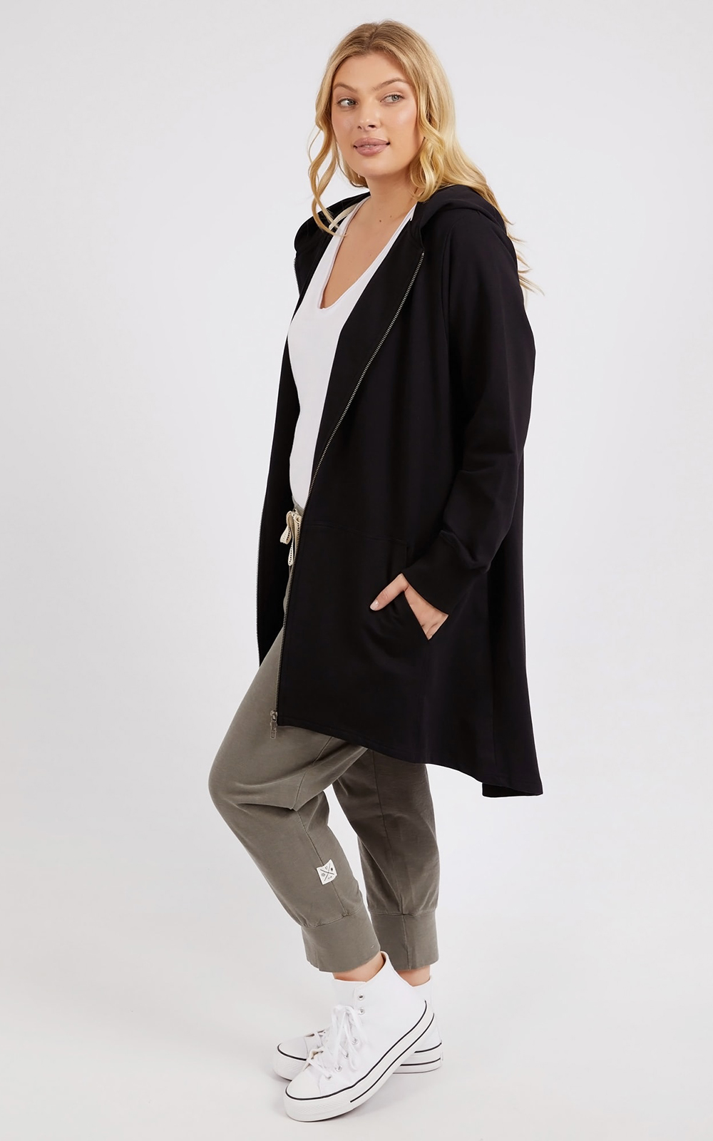 Mara Zip Hoodie product photo.