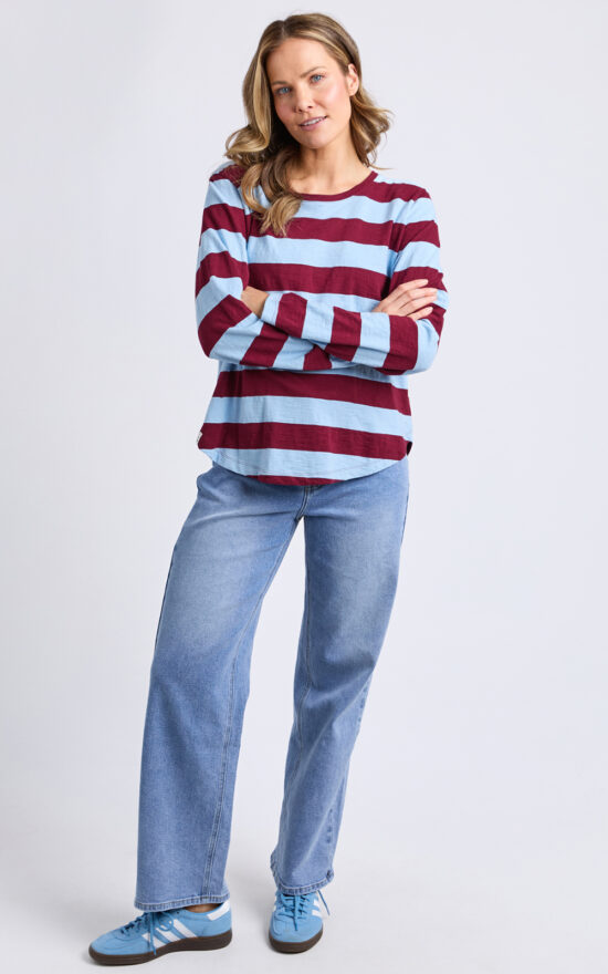 Spritz Stripe Ls Tee product photo.