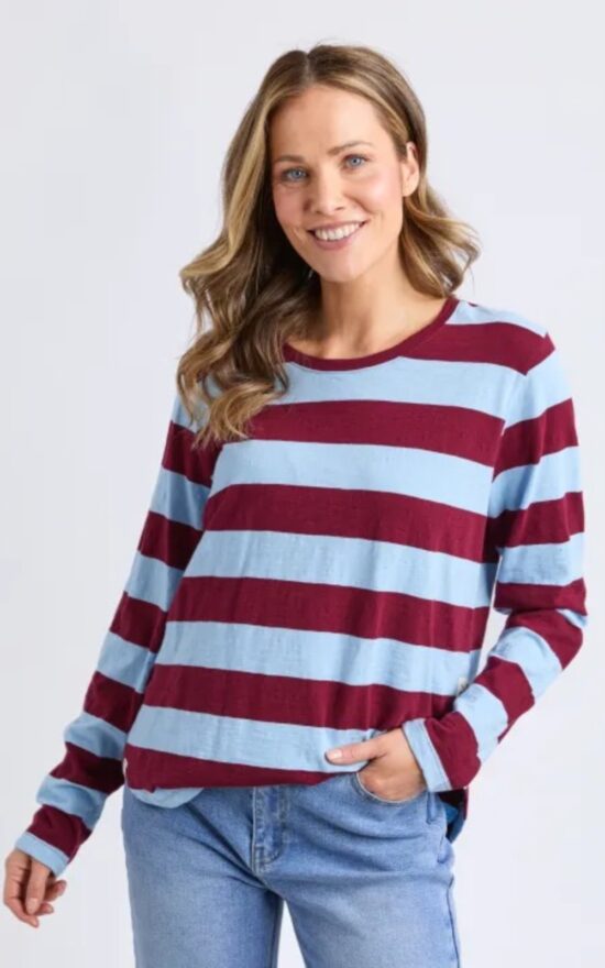 Spritz Stripe Ls Tee product photo.