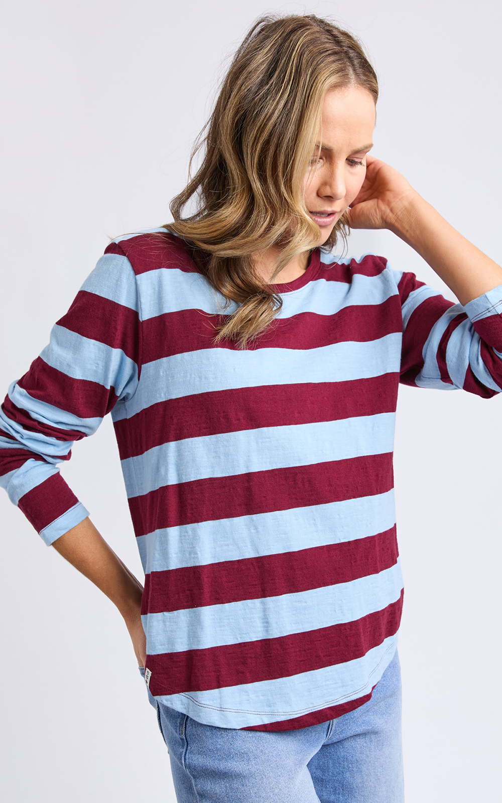 Spritz Stripe Ls Tee product photo.