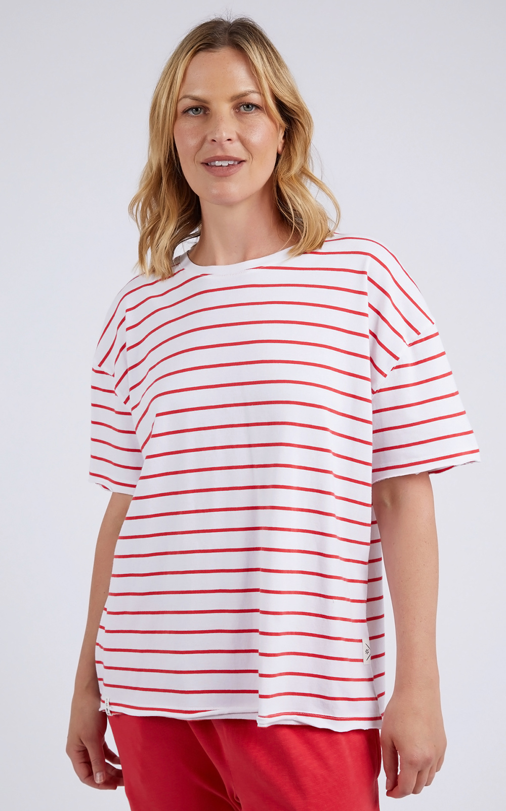 Winona Stripe Ss Tee product photo.