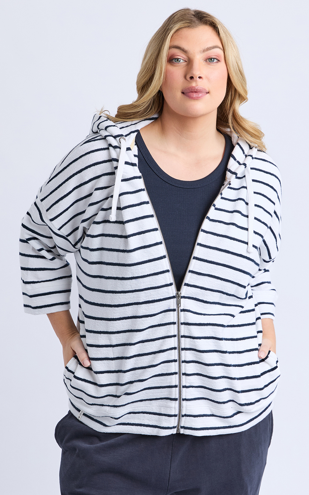 Beachy Hoody Stripe product photo.
